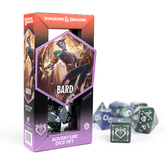 Hovedbilde D&D Adventure Dice Bard Blue (14) Refresh