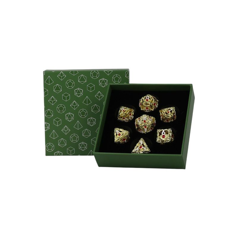 LPG Dice Dragon Eye Dice Set Gold/Red (7)