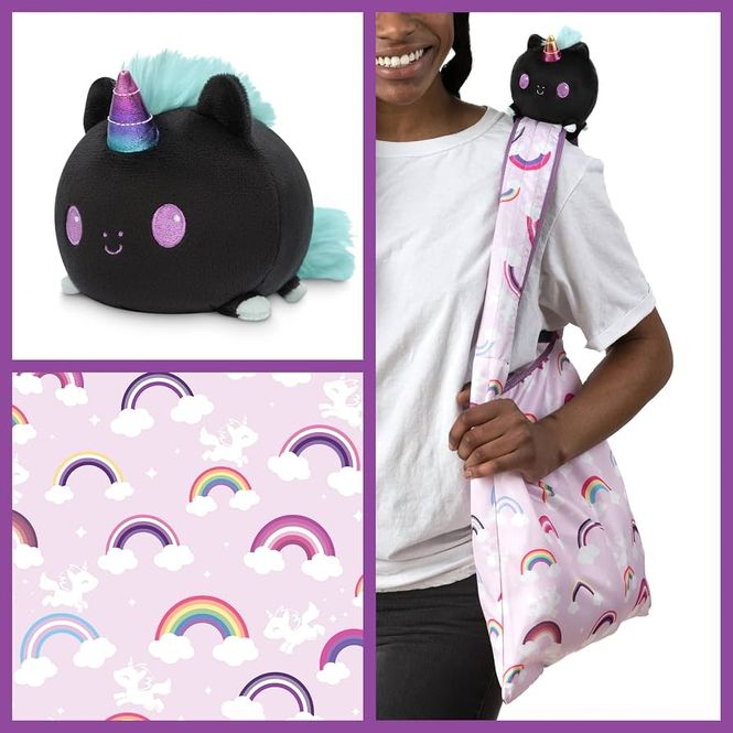 Hovedbilde Plushie Tote Bag Black Unicorn/Rainbows