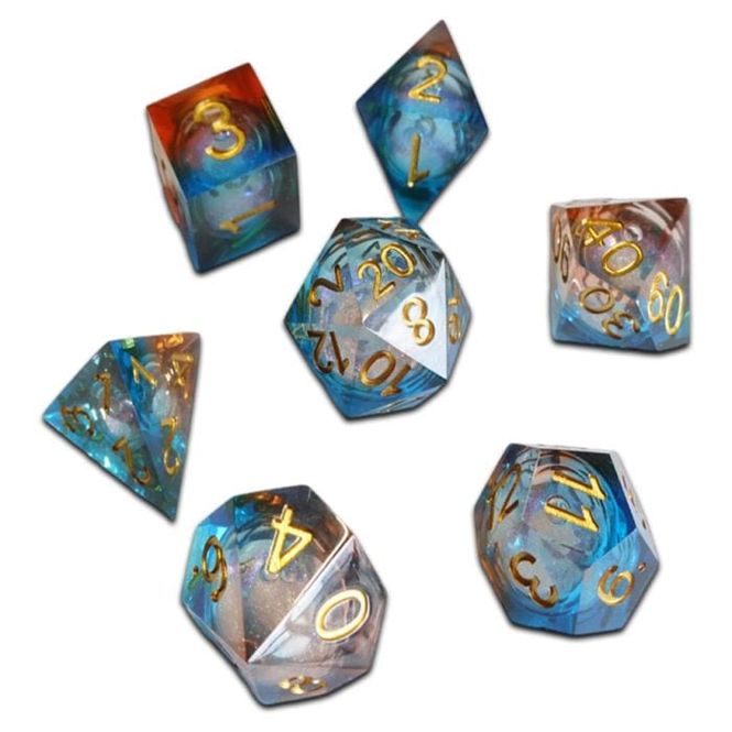 Hovedbilde Dice Cube Liquid Core Molten Blue Koi (7)
